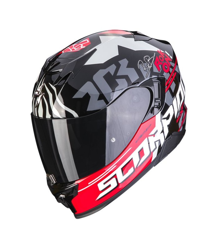 Scorpion Exo-520 Evo Rok Bagoros Integral-Motorradhelm schwarz rot - degriffbike.ch