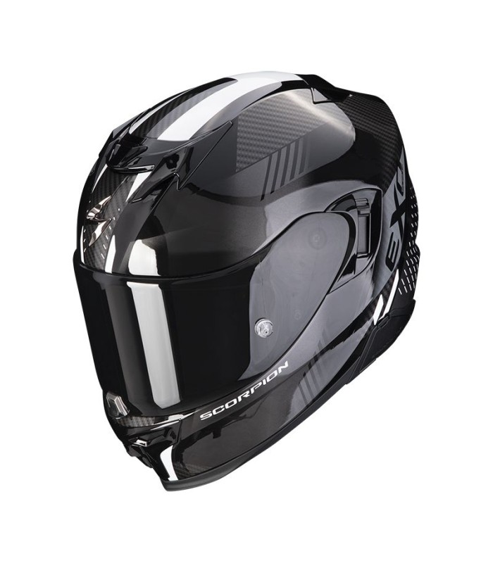 casque intégral Scorpion Exo-520 Evo Laten noir blanc - degriffbike.ch