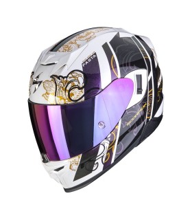 casque moto intégral Scorpion Exo-520 Evo Fasta blanc cameleon - degriffbike.ch