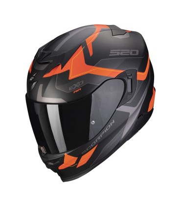 Casque intégral SCORPION EXO-520 EVO ELAN Noir Mat-Orange (ECE 22-06)