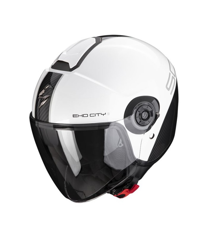 casque jet scorpion exo city 2 carbo blanc noir - degriffbike.ch