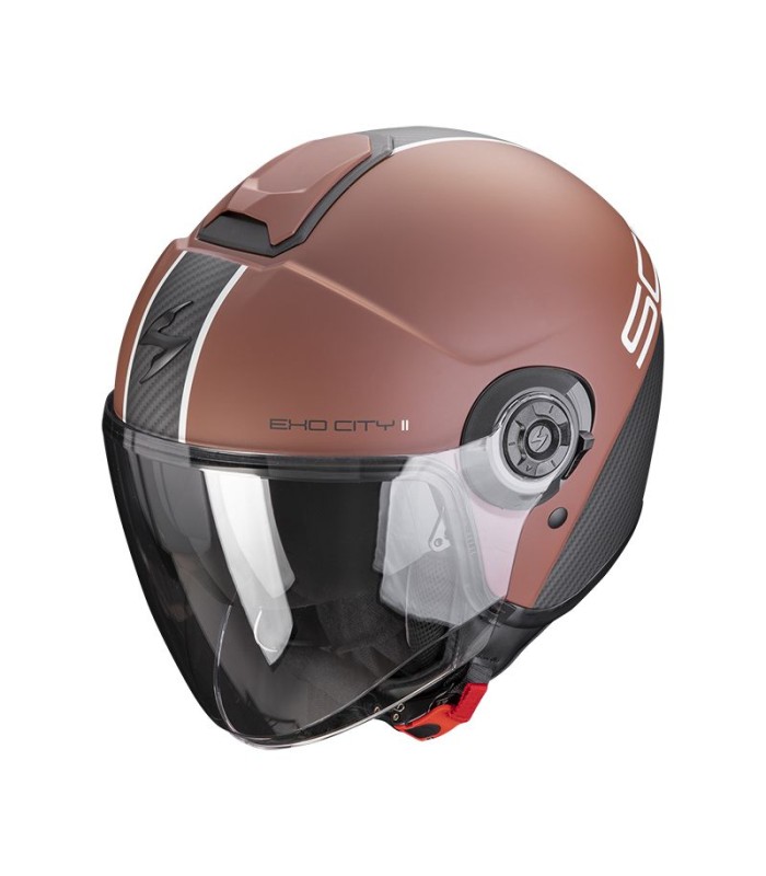 casque jet scorpion exo city 2 carbo brun mat - degriffbike.ch