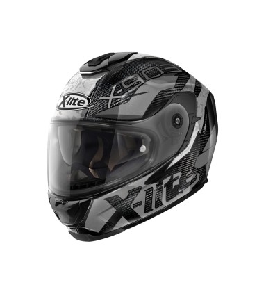 Casque Intégral X-Lite X-903 Ultra Carbon Barrage N-Com  (ECE22-05) - Carbone-Gris