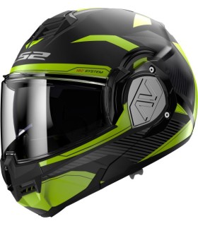 casque moto modulable LS2 FF906 Advant revo noir mat jaune fluo - degriffbike.ch