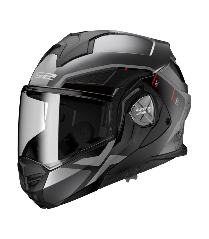 casque moto modulable LS2 FF901 Advant X Metryk blanc rouge - degriffbike.ch