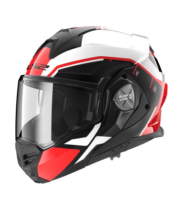 casque moto modulable LS2 FF901 Advant X Metryk blanc rouge - degriffbike.ch