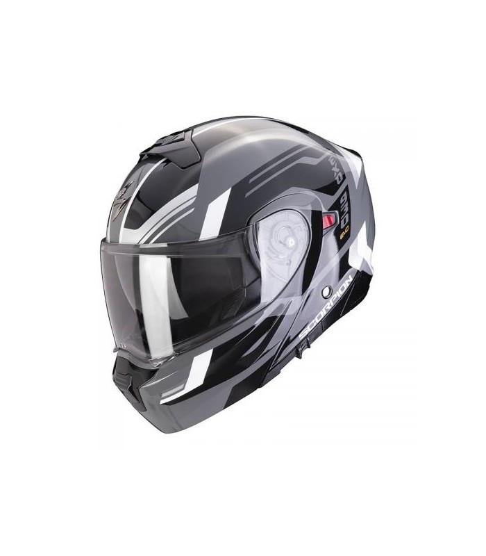 casque modulable scorpion exo-930 evo sikon gris noir blanc - degriffbike.ch