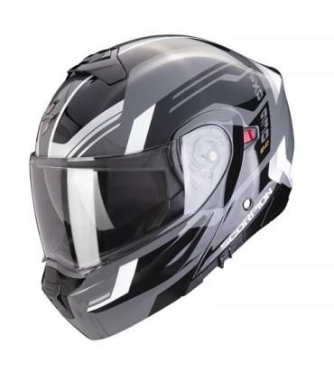 Casque Modulable SCORPION EXO-930 EVO SIKON Gris-Noir-Blanc (ECE22-06)