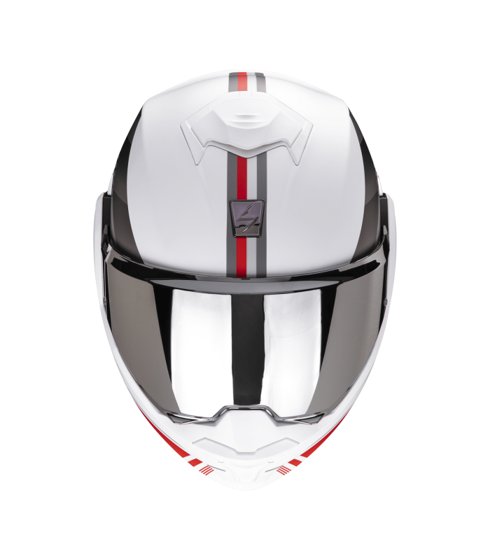 casque modulable Scorpion Exo-Tech Evo Genre blanc mat gris rouge - degriffbike.ch