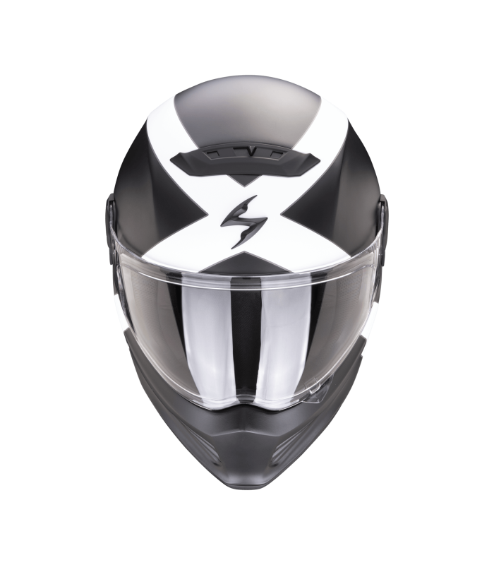 casque moto intégral scorpion covert FX gallus blanc noir - degriffbike.ch