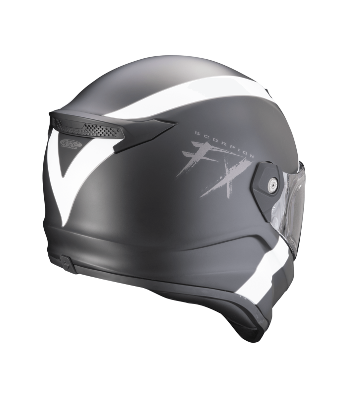 casque moto intégral scorpion covert FX gallus blanc noir - degriffbike.ch