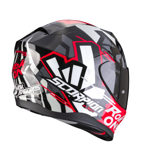 casque moto intégral Scorpion Exo-520 Evo Rok Bagoros noir rouge - degriffbike.ch