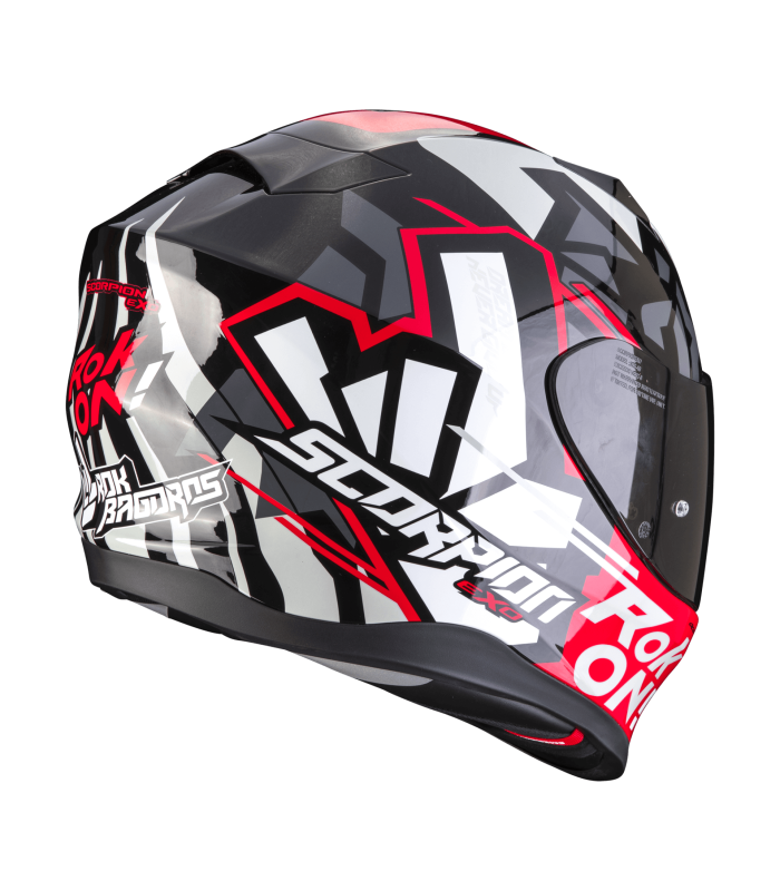 Scorpion Exo-520 Evo Rok Bagoros Integral-Motorradhelm schwarz rot - degriffbike.ch