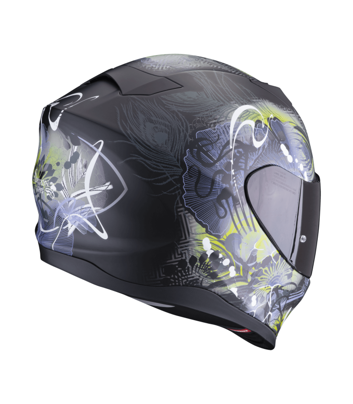 Integral-Motorradhelm Scorpion Exo-520 Evo Melrose mattschwarz fluogelb - degriffbike.ch