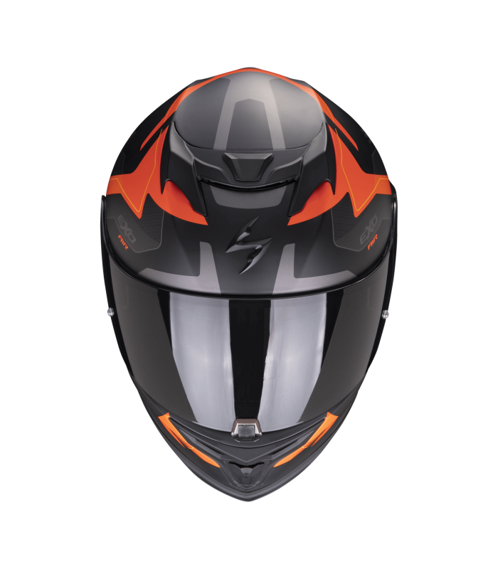 casque intégral Scorpion Exo-520 Evo Elan noir mat orange - degriffbike.ch