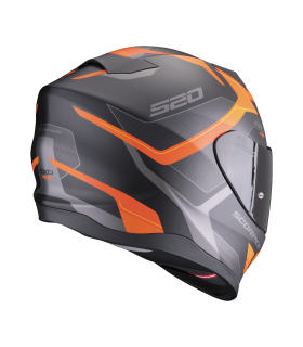 casque intégral Scorpion Exo-520 Evo Elan noir mat orange - degriffbike.ch