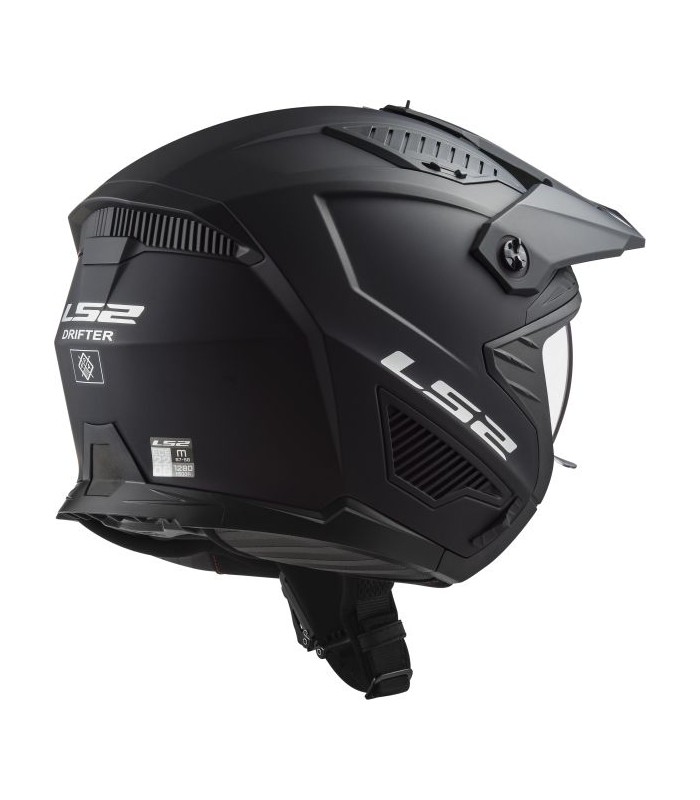 casque jet LS2 OF606 drifter solid noir mat - degriffbike.ch