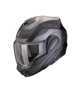 Casque modulable Scorpion Exo-Tech Evo Pro Commuta Noir mat-Argent - degriffbike.ch