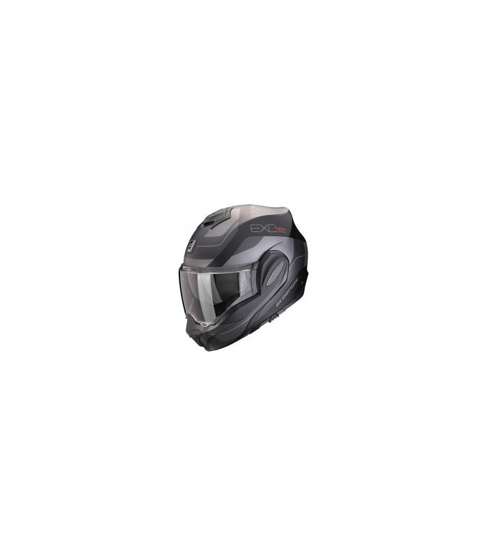 Casque modulable Scorpion Exo-Tech Evo Pro Commuta Noir mat-Argent - degriffbike.ch