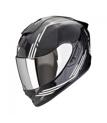 Casque intégral SCORPION EXO-1400 EVO II CARBON AIR REIKA - Noir-Blanc (ECE22.06)