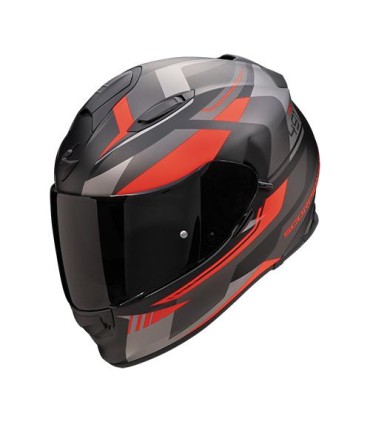 Casque intégral SCORPION EXO-491 ABILIS -  Noir mat-Rouge (ECE22-06)