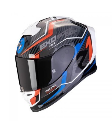 Integralhelm SCORPION EXO-R1 EVO COUP FIBRE Schwarz-Blau-Rot (ECE22-06)