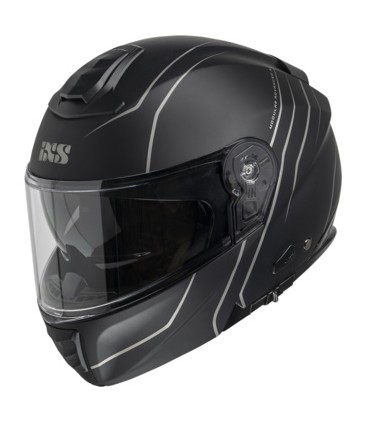 Casque modulable IXS460 FG 2.0 (Fibre) (ECE22-05) - Noir mat-Gris