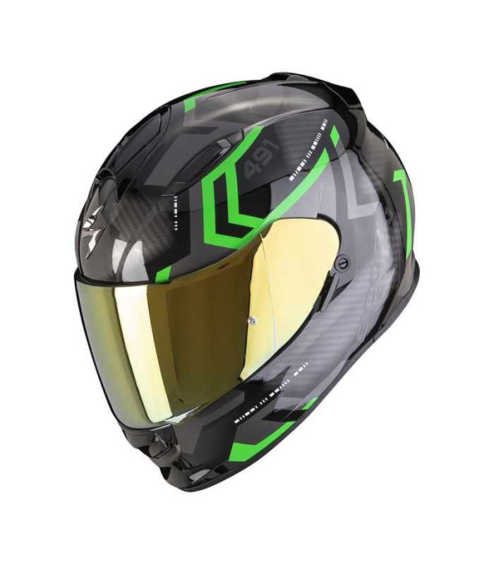 Scorpion Exo-491 Spin Integral-Motorradhelm schwarz grün - degriffbike.ch