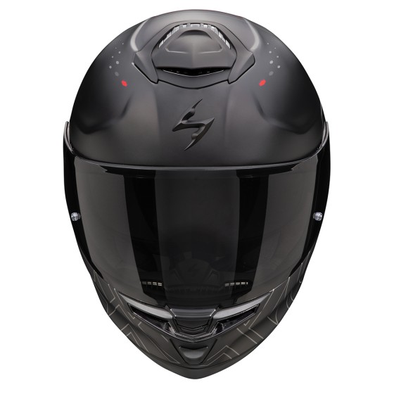 Scorpion Exo-GT SP AirTECHLANE Integralhelm (Mattschwarz-Grau-Rot)