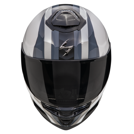 Casque intégral Scorpion Exo-GT SP Air Touradven (Blanc-Perle-Argent)