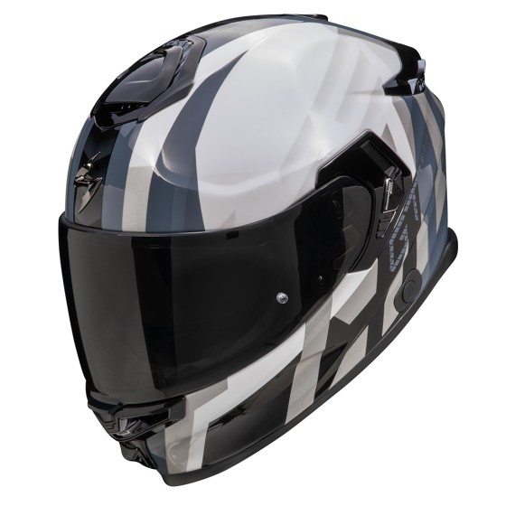 Casque intégral SCORPION EXO-GT SP AIR TOURADVEN (Blanc Perle-Argent)