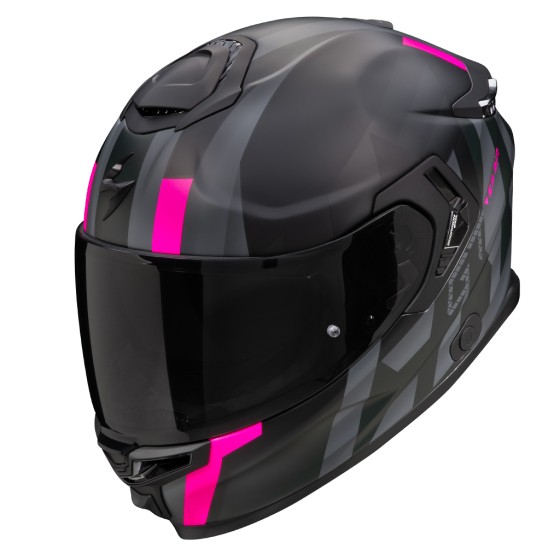 Casque intégral Scorpion Exo-GT SP Air Touradven (Noir Mat-Rose)