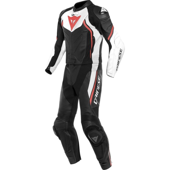 Combinaison cuir DAINESE AVRO D2 2 pièces - Noir-Blanc-Rouge