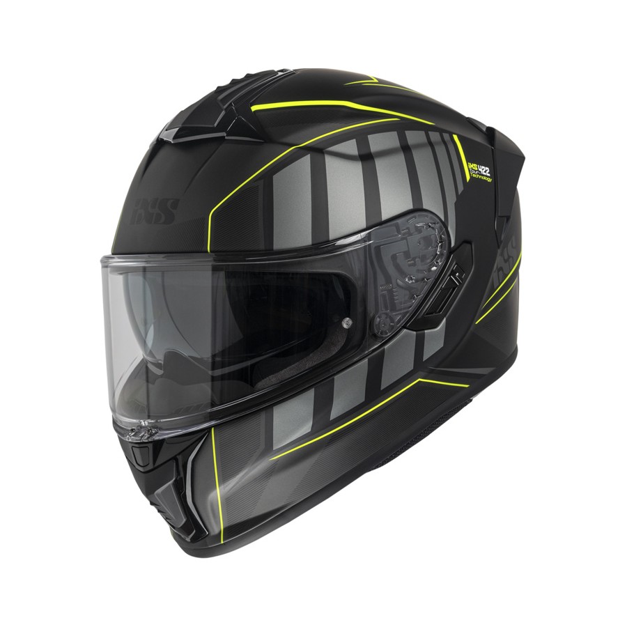 Casque intégral iXS422 FG 2.1 (Noir Mat-Jaune) - degriffbike.ch