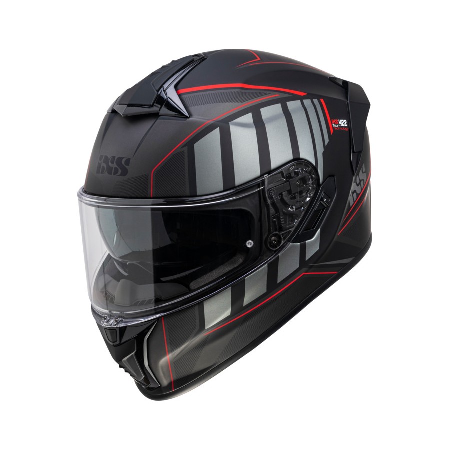 Casque intégral iXS422 FG 2.1 (Noir Mat-Rouge) - degriffbike.ch