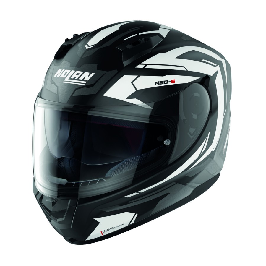 Casque intégral Nolan N60-6 Anchor (Noir Mat Blanc) - degriffbike.ch