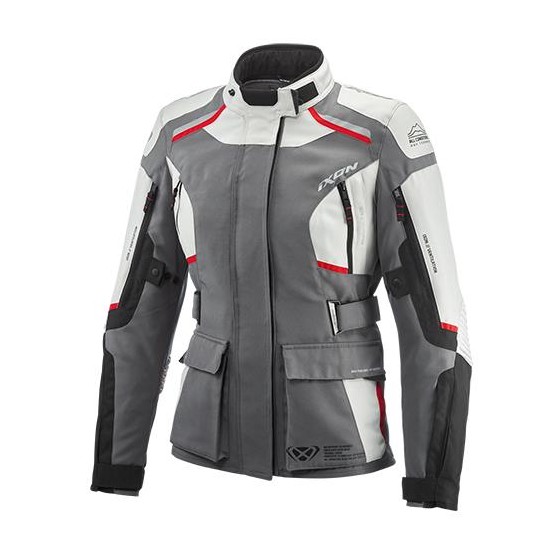 Ixon Midgard Damenjacke Grau-Schwarz-Rot - degriffbike.ch