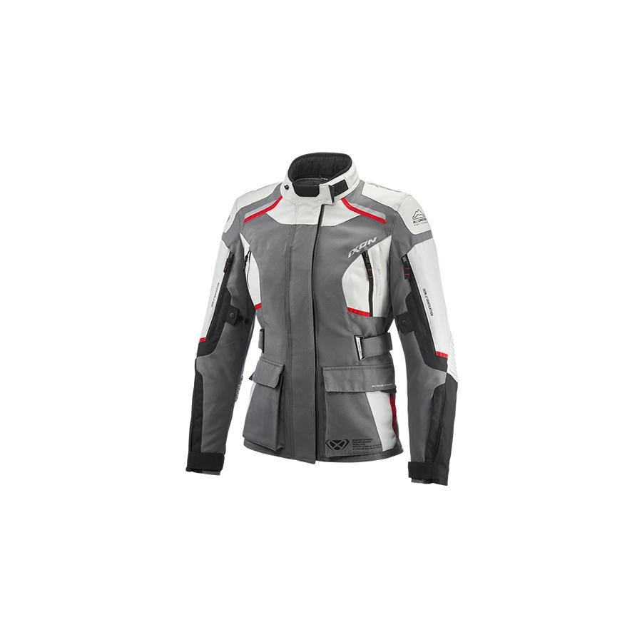 Ixon Midgard Damenjacke Grau-Schwarz-Rot - degriffbike.ch