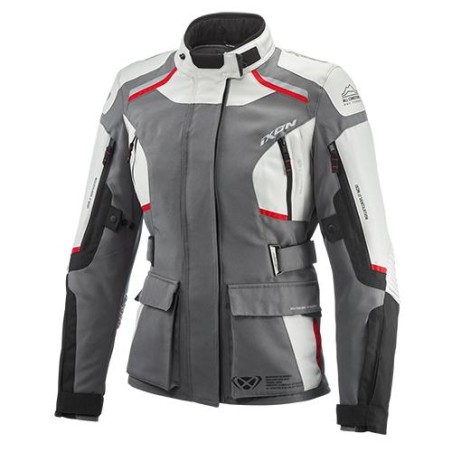 IXON MIDGARD Damenjacke Grau-Schwarz-Rot