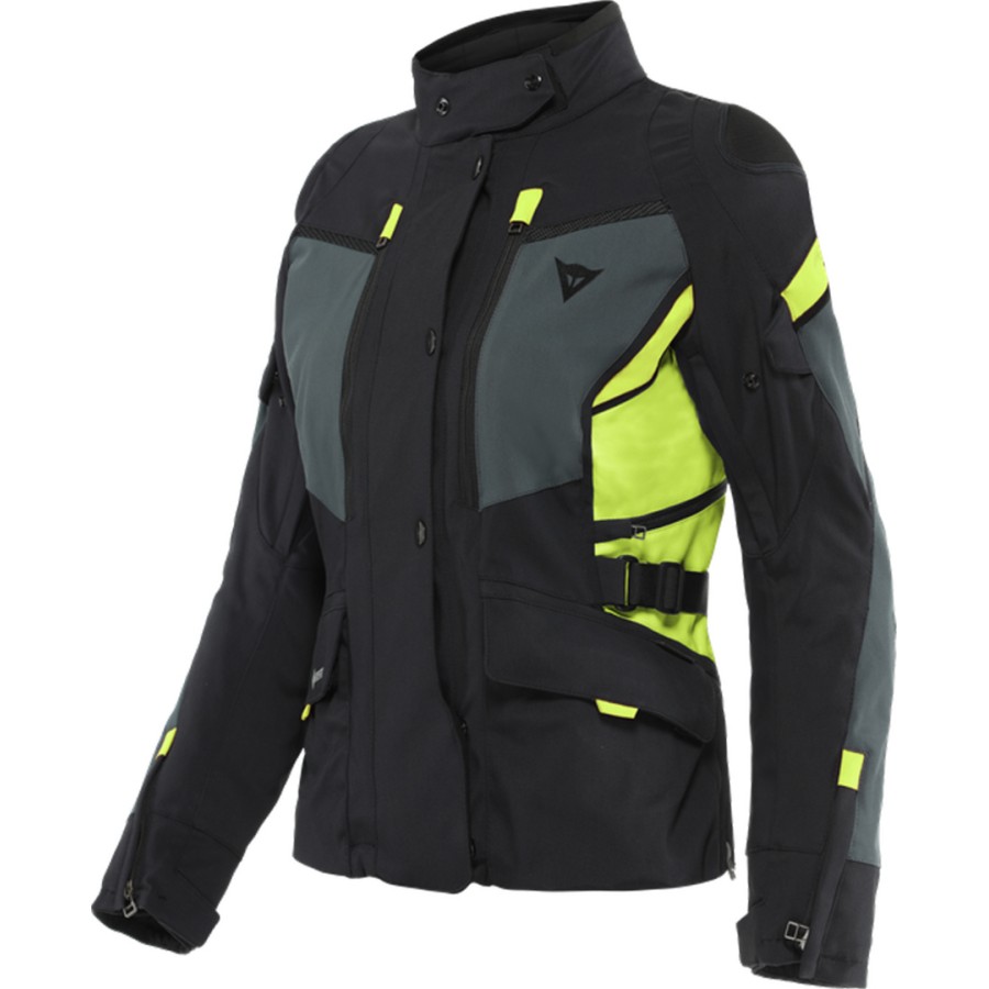 Dainese Carve Master 3 GTX Damenjacke Schwarz-Fluoreszierendes Gelb - degriffbike.ch