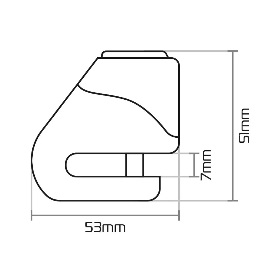 Bloque disque Oxford Micro XD5 Scooter 5.5mm + câble de rappel