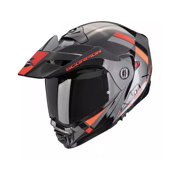 Casque Modulable SCORPION ADX-2 GALANE Argent-Noir-Rouge