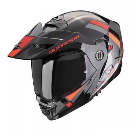 Casque Modulable SCORPION ADX-2 GALANE Argent-Noir-Rouge