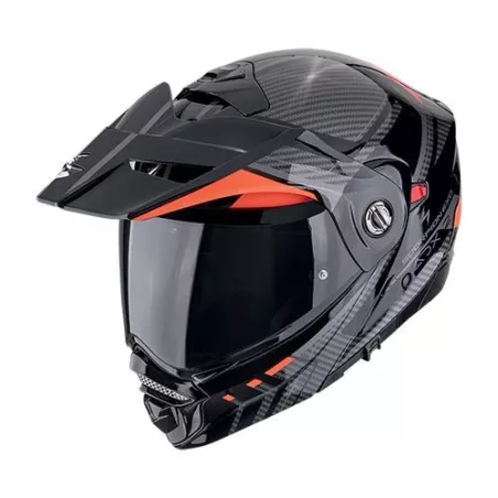 Casque Modulable SCORPION ADX-2 LEWIS Noir mat-Rouge