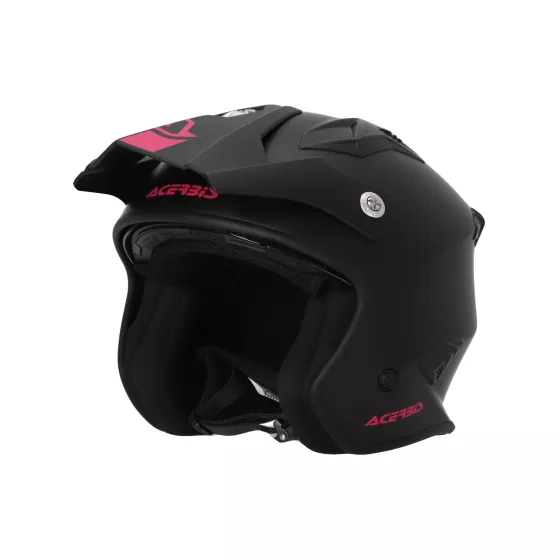 ACERBIS ARIA Jet Helm Mattschwarz-Pink (ECE22-06)