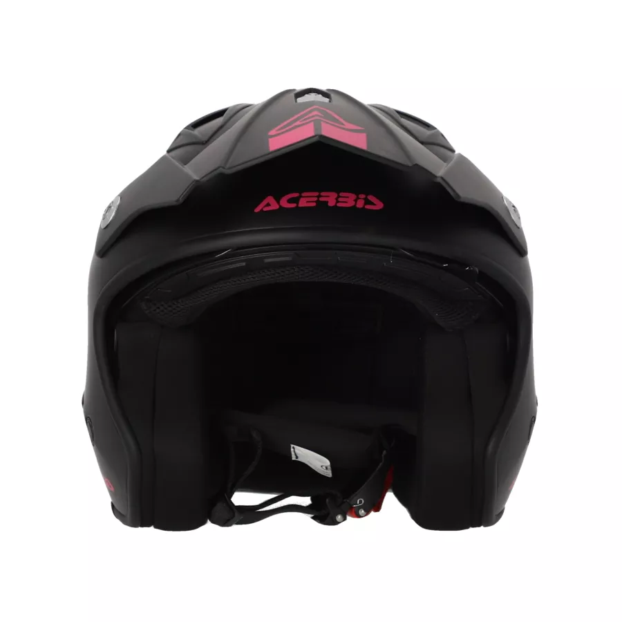 Casque Jet Acerbis Aria noir mat-rose (ECE22-06) - magasin moto degriffbike.ch