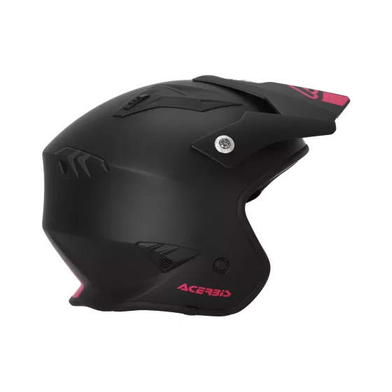 Casque Jet Acerbis Aria noir mat-rose (ECE22-06) - magasin moto degriffbike.ch