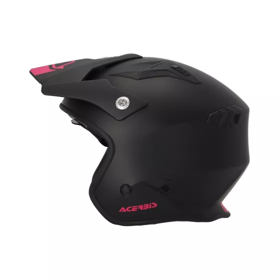 Casque Jet Acerbis Aria noir mat-rose (ECE22-06) - magasin moto degriffbike.ch