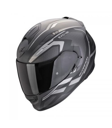 Casque Intégral SCORPION EXO-491 KRIPTA (ECE 22-06) Noir mat-Argent