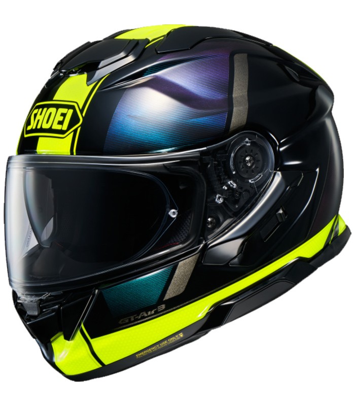 Casque intégral Shoei GT-Air 3 Scenario / TC-3 Noir-Bleu-Jaune (ECE22-06) - magasin moto degriffbike.ch